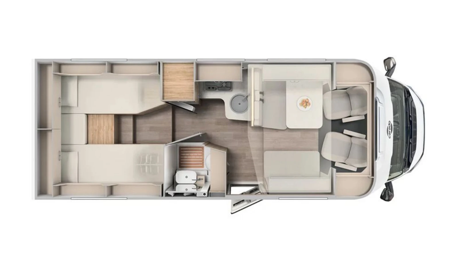 img_1821 Carado T448 kemperio išplanavimo schema, vaizdas iš viršaus.